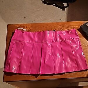 Pink PVC short skirt size Xl